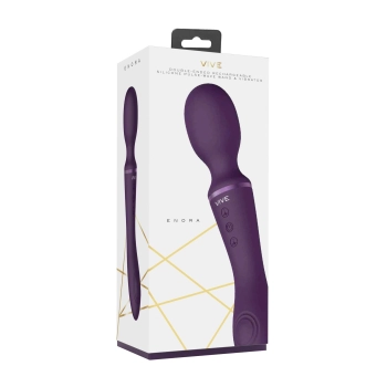 Różdżkowibrator silikonowy Vive Enora fioletowy USB 22 cm