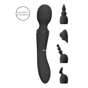 Stymulator łechtaczki Vive Nami czarny silikonowy USB