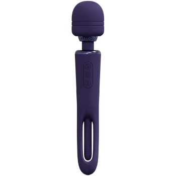 Wibrator różdżka Vive Kiku fioletowy dwustronny USB