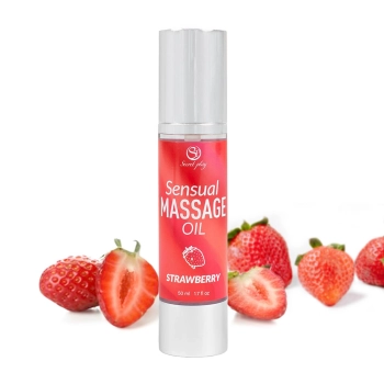 Olejek do masażu truskawkowy Secret Play 50 ml