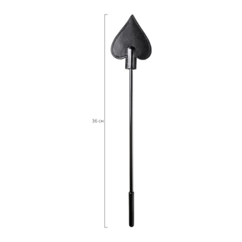Bicz skórzany PU Anonymo Stack czarny 36 cm