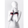 Anonymo handcuffs, velour, red, 24 cm