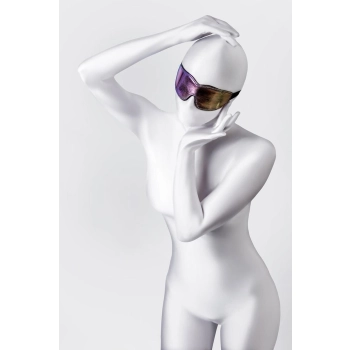 Maska BDSM Anonymo PVC z nadrukiem 27,5 cm