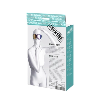 Maska BDSM Anonymo PVC z nadrukiem 27,5 cm