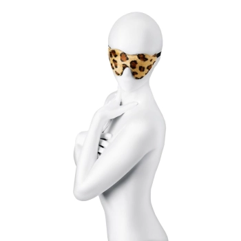 Maska Anonymo skóra PU z printem czarna 26 cm