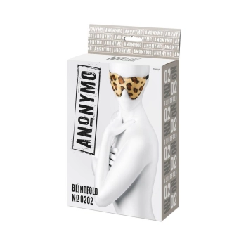 Maska Anonymo skóra PU z printem czarna 26 cm
