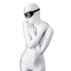 Maska BDSM Anonymo ze skóry PU czarna 26.5 cm