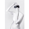 Maska BDSM Anonymo skóra PU czarna 24 cm