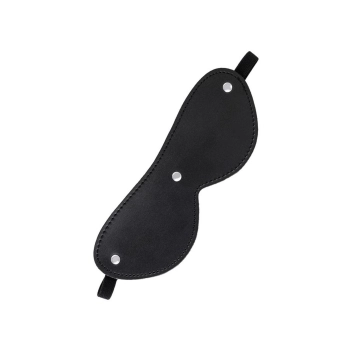 Maska BDSM Anonymo skóra PU czarna 24 cm