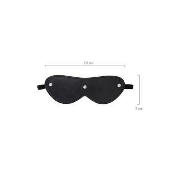 Maska BDSM Anonymo skóra PU czarna 24 cm