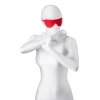 Maska BDSM Anonymo ze skóry PU czerwona 65 cm