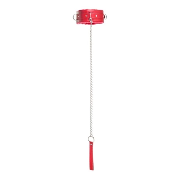 Anonymo collar, PU leather, red
