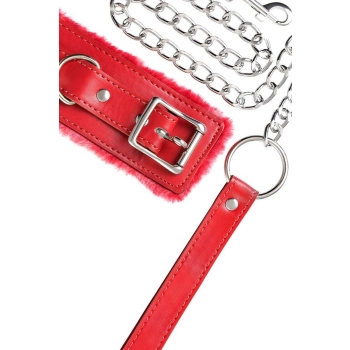 Anonymo collar, PU leather, red