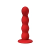 Dildo analne małe faliste czerwone Favorite ToDo z przyssawką