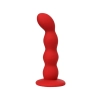 Dildo analne małe faliste czerwone Favorite ToDo z przyssawką