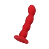 Dildo analne małe faliste czerwone Favorite ToDo z przyssawką