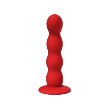 Dildo analne małe faliste czerwone Favorite ToDo z przyssawką