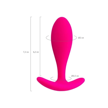 Mały korek analny ToDo Hub różowy wodoodporny 7 cm