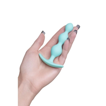 ToDo by Toyfa Anal plug Triple, silicone, mint, 10.5 cm, O 2.4 cm
