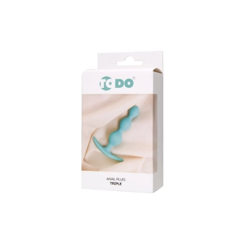 ToDo by Toyfa Anal plug Triple, silicone, mint, 10.5 cm, O 2.4 cm