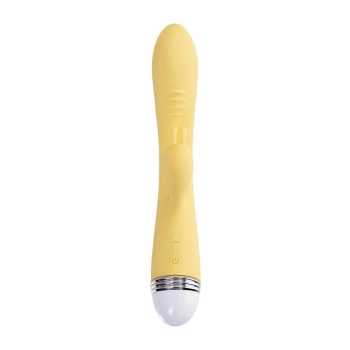 Wibrator króliczek Flovetta Aster silikonowy żółty USB 22 cm