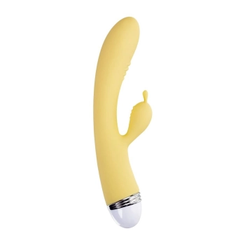Wibrator króliczek Flovetta Aster silikonowy żółty USB 22 cm