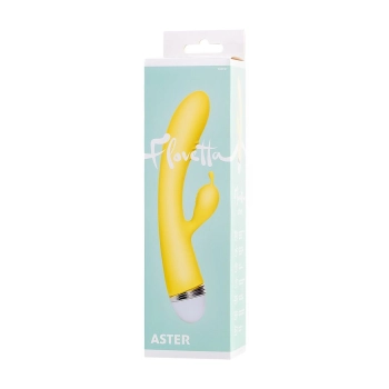 Wibrator króliczek Flovetta Aster silikonowy żółty USB 22 cm