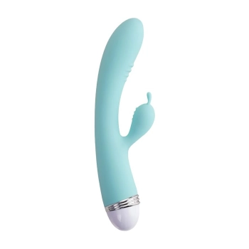 Wibrator króliczek Flovetta Iris silikonowy miętowy USB 22 cm