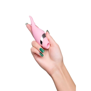 Multifunctional erogenous zone stimulator Flovetta by Toyfa DAHLIA, silicone, pink, 14 cm