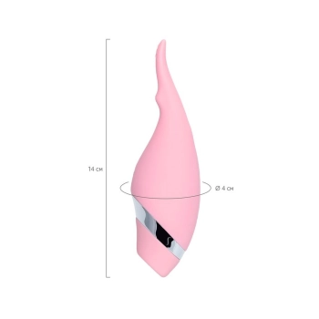 Multifunctional erogenous zone stimulator Flovetta by Toyfa DAHLIA, silicone, pink, 14 cm