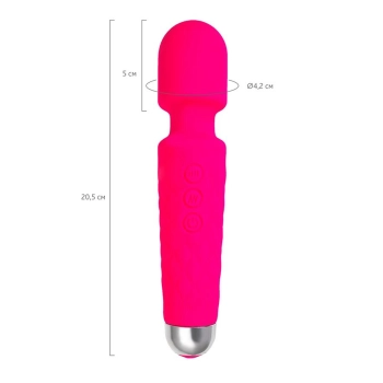 Masażer wibrujący Flovetta Peony silikonowy różowy USB 20.5 cm