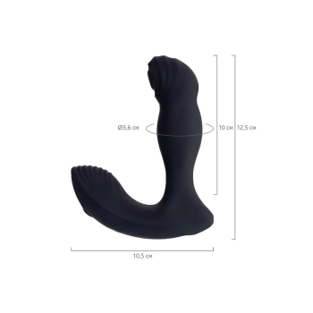 Prostate vibration stimulator with remote control Erotist Mounto, silicone, 13.2 cm