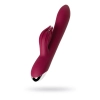 Vibrator with clitoral stimulator LEROINA by TOYFA Sangra, silicone, burgundy, 20.5 cm