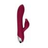 Vibrator with clitoral stimulator LEROINA by TOYFA Sangra, silicone, burgundy, 20.5 cm