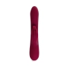 Vibrator with clitoral stimulator LEROINA by TOYFA Sangra, silicone, burgundy, 20.5 cm