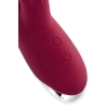 Vibrator with clitoral stimulator LEROINA by TOYFA Sangra, silicone, burgundy, 20.5 cm