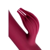 Vibrator with clitoral stimulator LEROINA by TOYFA Sangra, silicone, burgundy, 20.5 cm