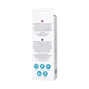Vibrator with clitoral stimulator LEROINA by TOYFA Sangra, silicone, burgundy, 20.5 cm