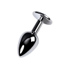 Korek analny metalowy TOYFA Metal srebrny z topazem 7 cm