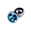 Korek analny metalowy TOYFA Metal srebrny z topazem 7 cm