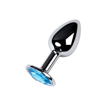 Korek analny metalowy TOYFA Metal srebrny z topazem 7 cm