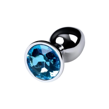 Korek analny metalowy TOYFA Metal srebrny z topazem 7 cm