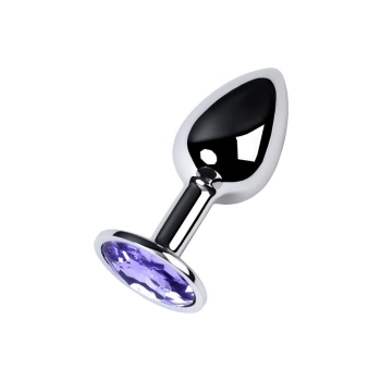 Korek analny srebrny z niebieskim kamieniem Metal by TOYFA 7 cm
