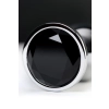 Silver anal plug TOYFA Metal with black round-shaped gem