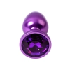 Purple anal plug TOYFA Metal with purple round-shaped gem
