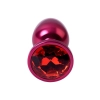 Red anal plug TOYFA Metal with a red colored gem
