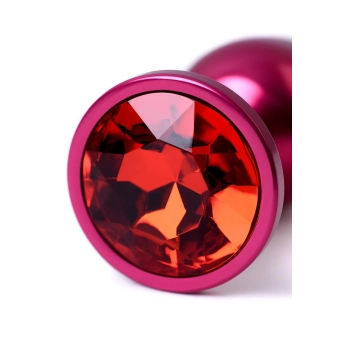 Red anal plug TOYFA Metal with a red colored gem