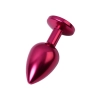 Red anal plug TOYFA Metal with black gem