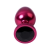 Red anal plug TOYFA Metal with black gem