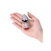 Korek analny srebrny z różowym sercem Metal by TOYFA 7 cm